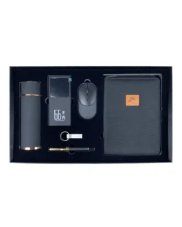 Office Gift Set Portfolio Notebook with Power Bank USB Pen Thermoses
